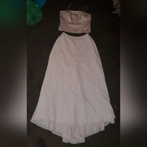 Elegant White Two-Piece Gown